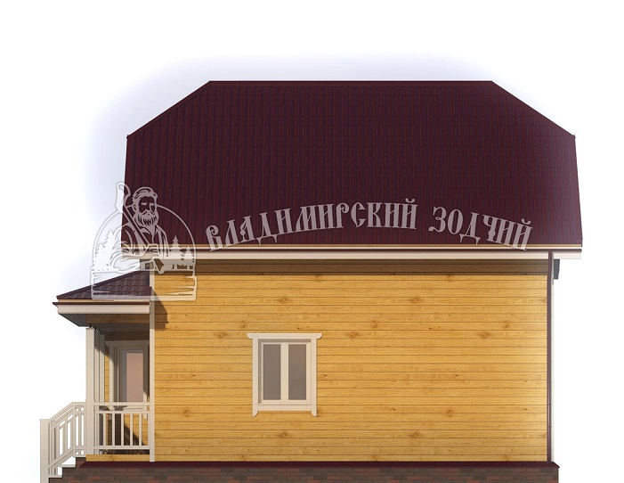 Проект Дом из бруса ДБ072