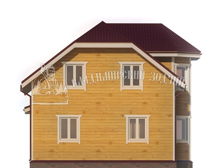 Проект Дом из бруса ДБ072