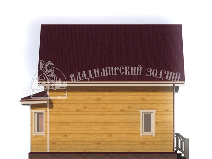 Проект Дом из бруса ДБ076