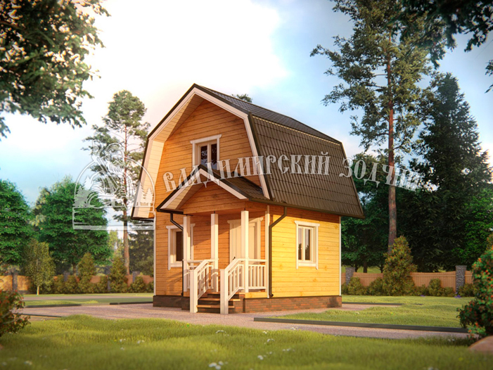 Проект Дом из бруса ДБ085