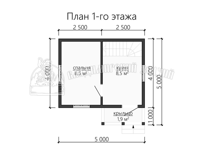 Проект Дом из бруса ДБ085