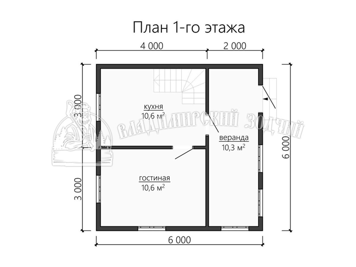 Проект Дом из бруса ДБ101