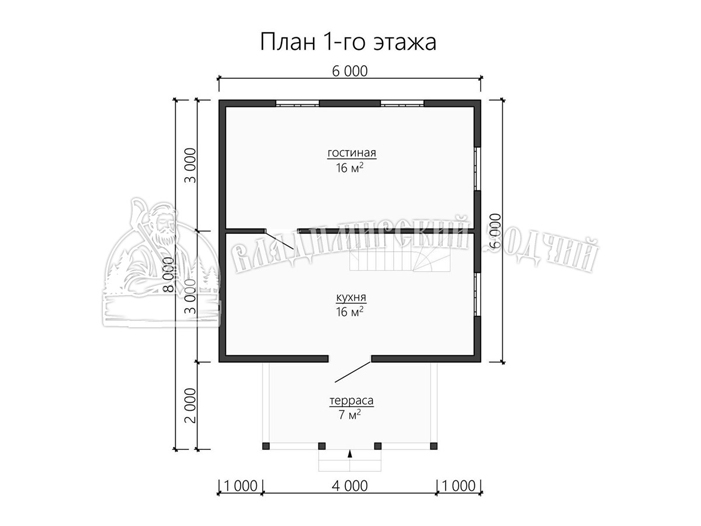 Проект Дом из бруса ДБ106