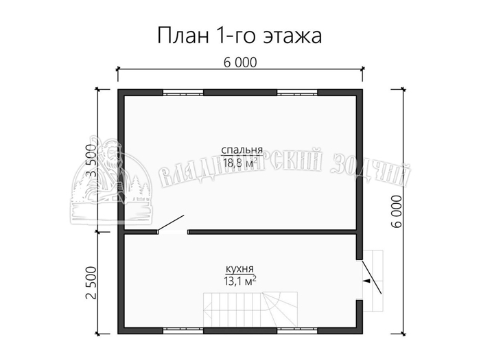 Проект Дом из бруса ДБ112