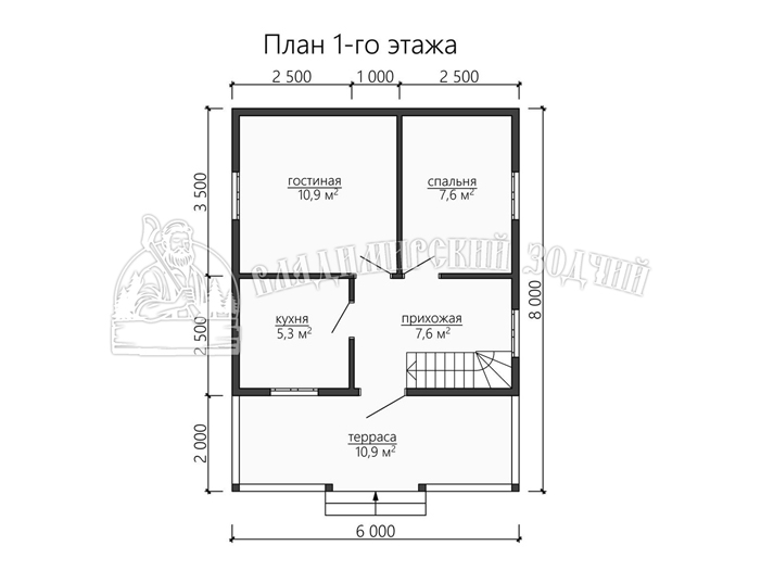 Проект Дом из бруса ДБ135