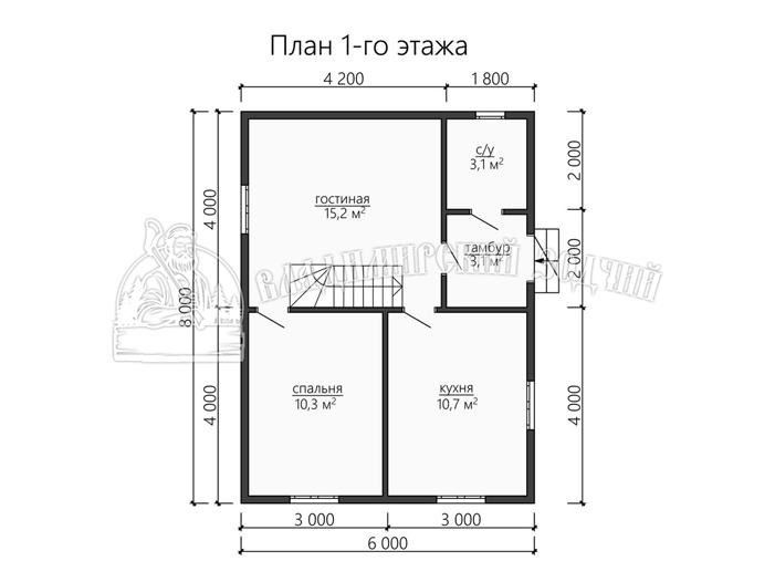 Проект Дом из бруса ДБ140