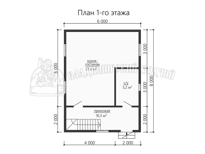 Проект Дом из бруса ДБ141