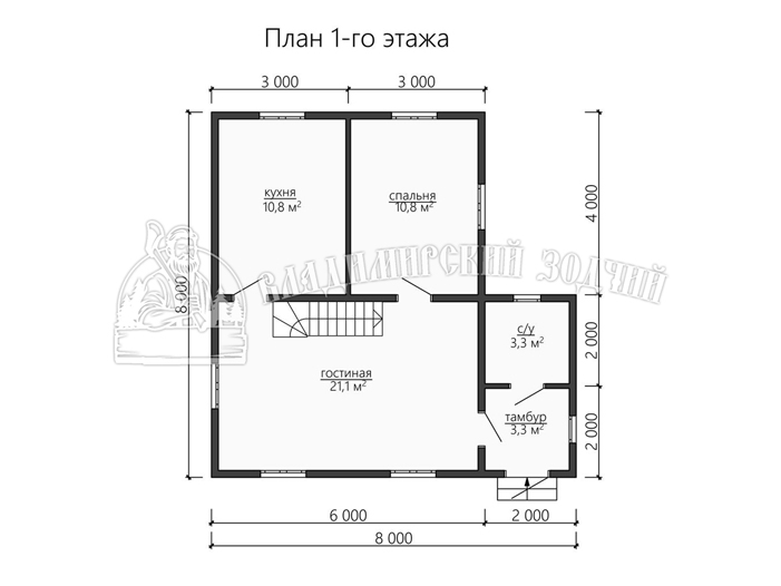 Проект Дом из бруса ДБ149