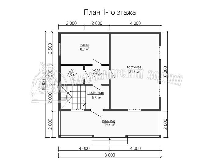 Проект Дом из бруса ДБ160