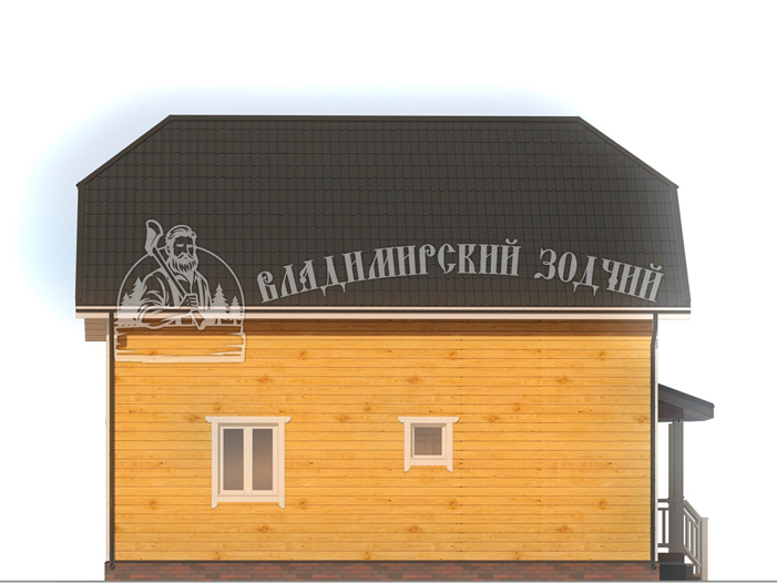 Проект Дом из бруса ДБ182