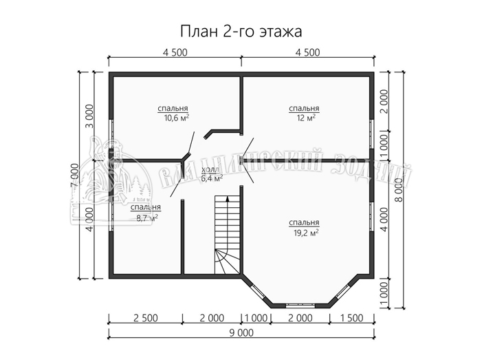 Проект Дом из бруса ДБ182 