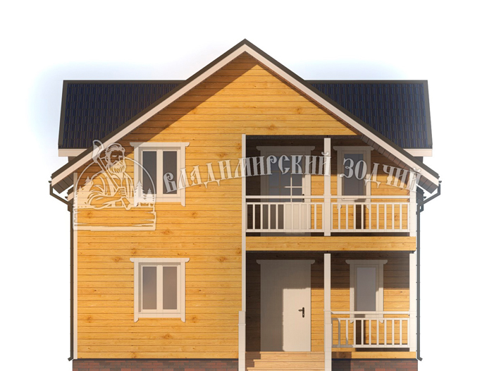 Проект Дом из бруса ДБ183