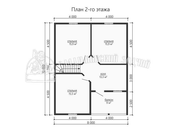 Проект Дом из бруса ДБ188 