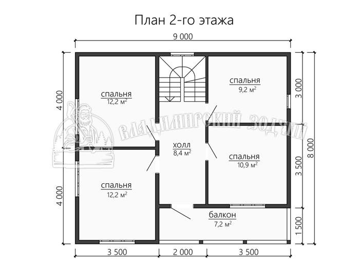 Проект Дом из бруса ДБ195 
