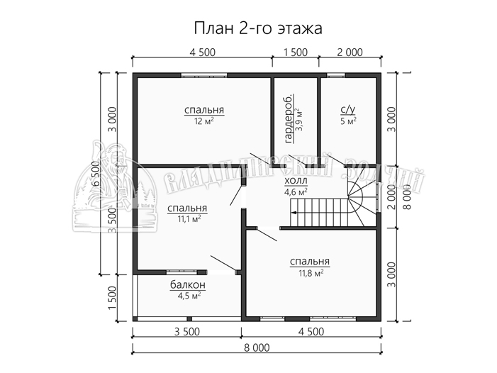 Проект Дом из бруса ДБ199 