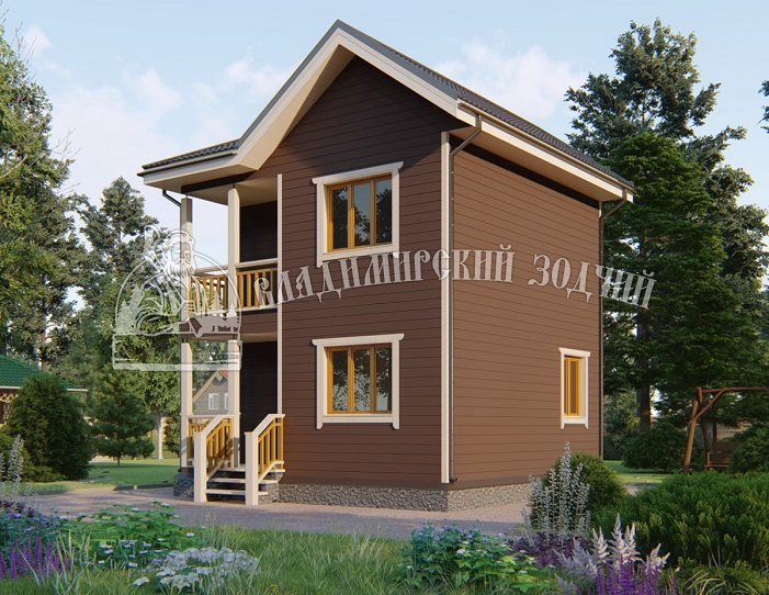 Проект Каркасный дом ДК020
