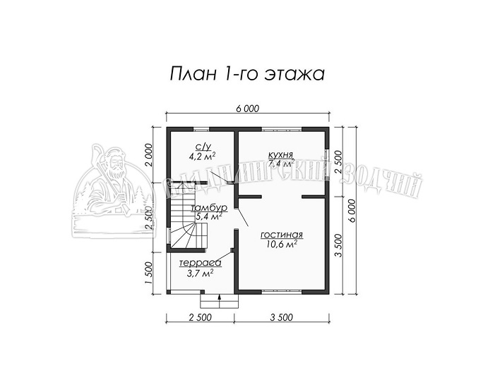 Проект Каркасный дом ДК020