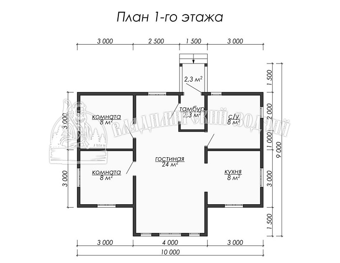 Проект Каркасный дом ДК052