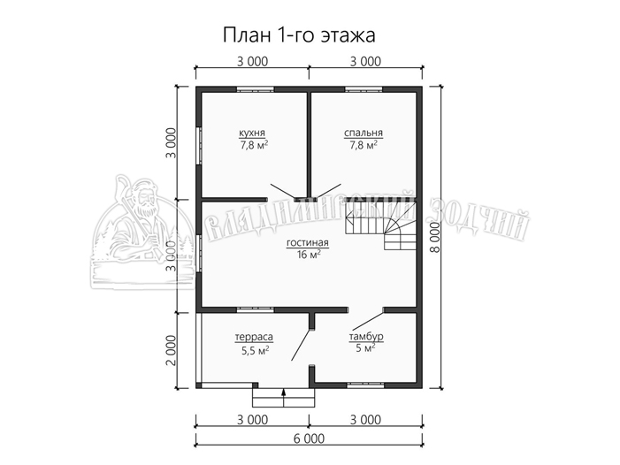 Проект Каркасный дом ДК132
