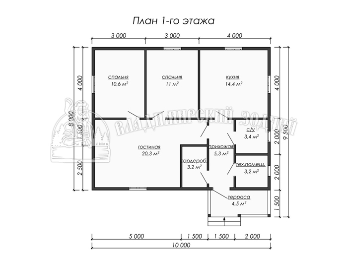 Проект Каркасный дом ДК143
