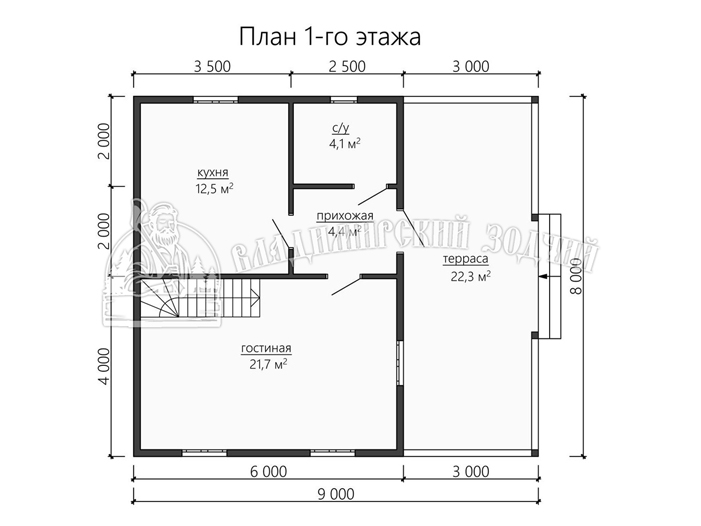 Проект Каркасный дом ДК170