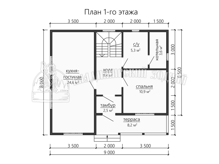 Проект Каркасный дом ДК195