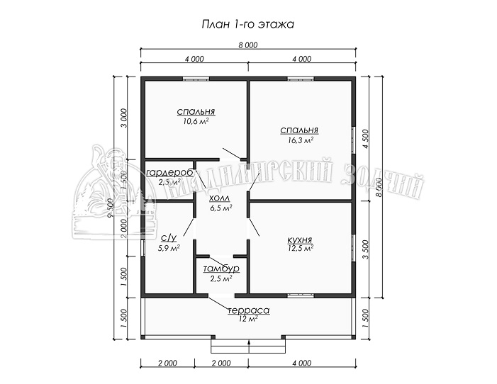 Проект Каркасный дом ДК210