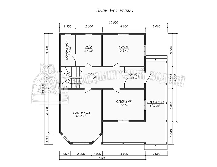 Проект Каркасный дом ДК275