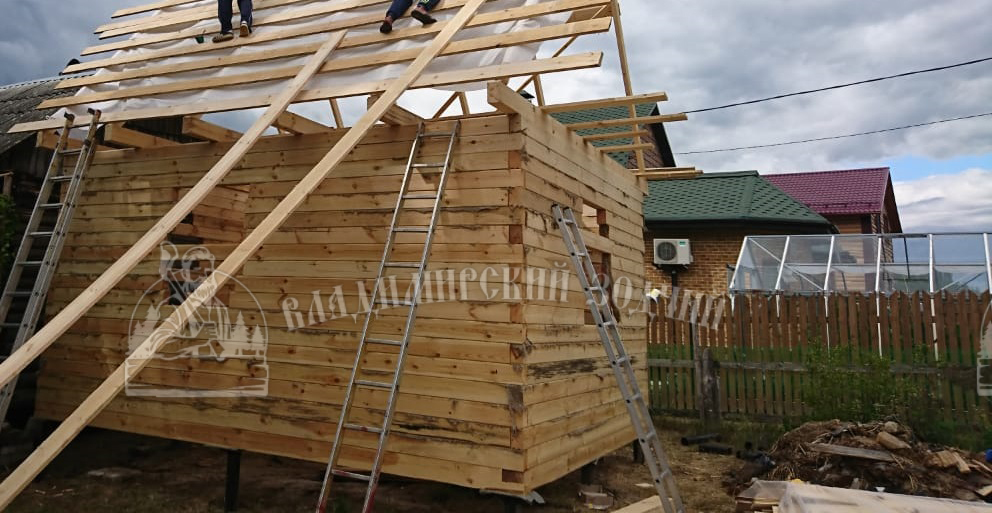 Баня из бруса в деревне Волково