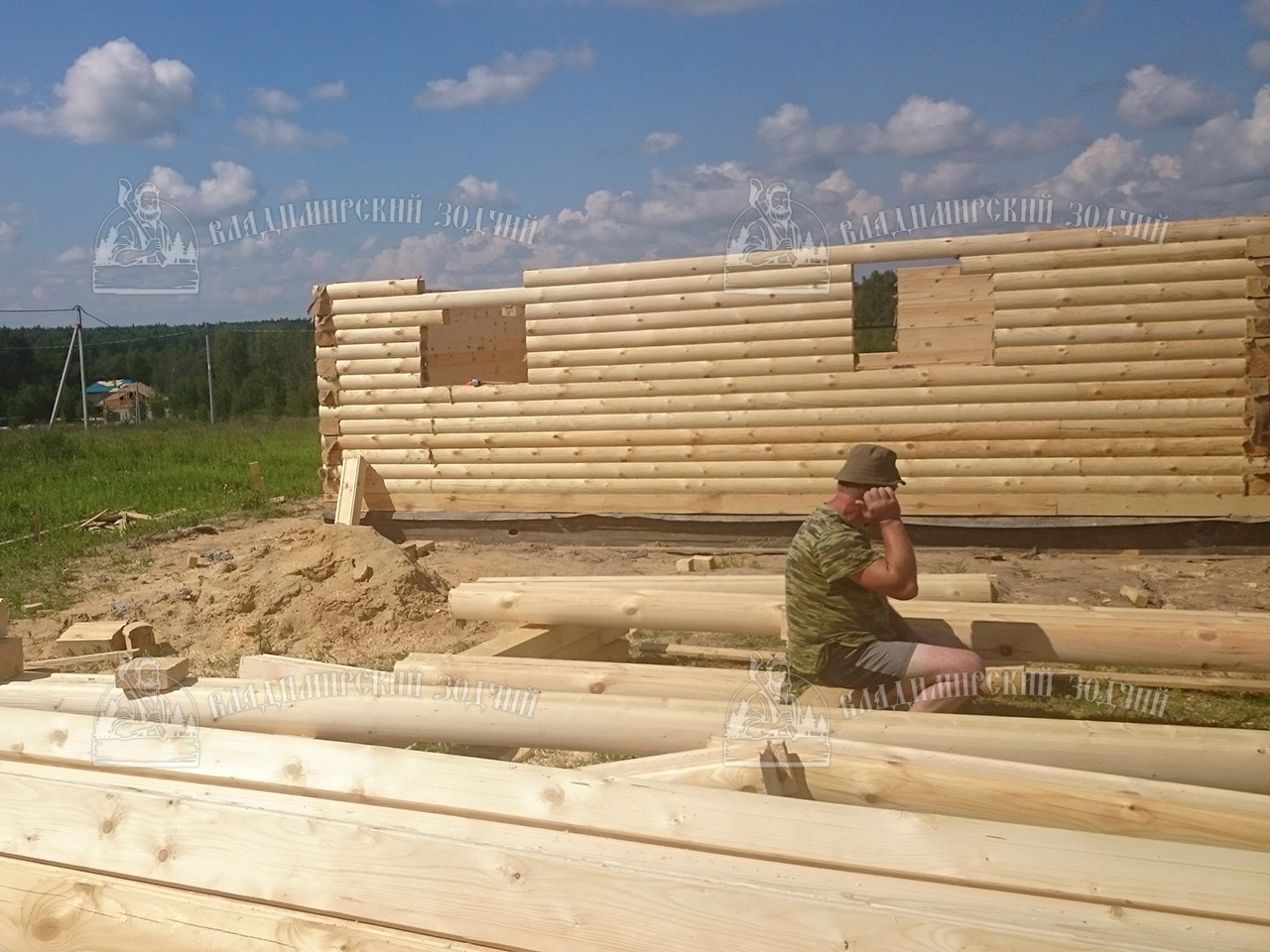 Дом из бруса в деревне Старые Петушки