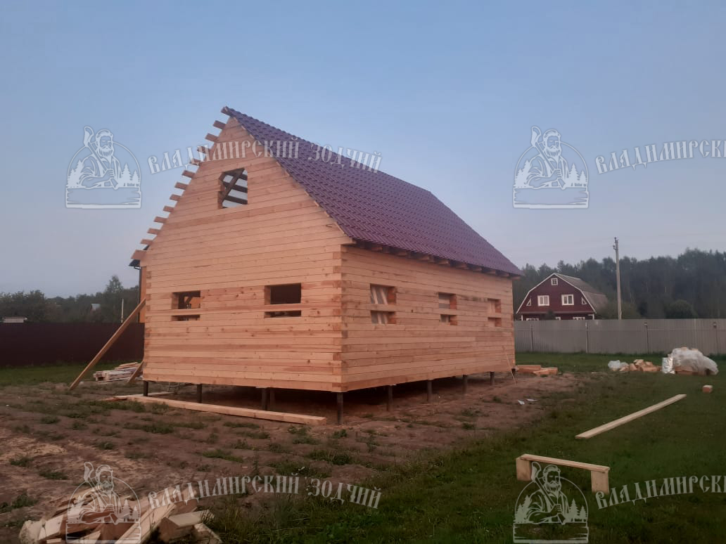 Дом из бруса в деревне Костино